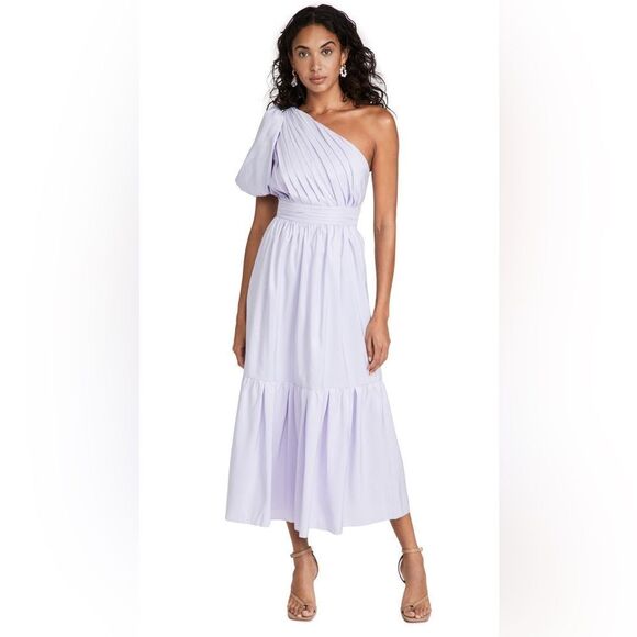 NWT Self Portrait Maxi Lilac Dress One Shoulder Purple Size 2 - Picture 5 of 8
